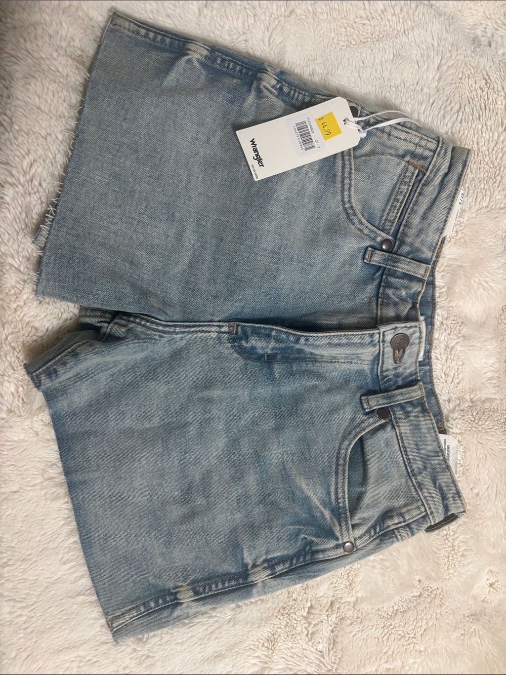 Wrangler Light Wash Blue Denim Shorts